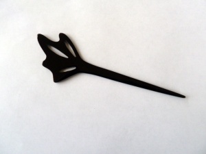 Black Horn Shawl Pin