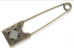 Rowan Bronze / Diamant Shawl Pins