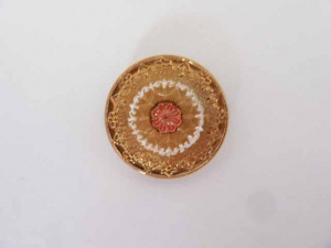 Gold and Rose Flower Buttons