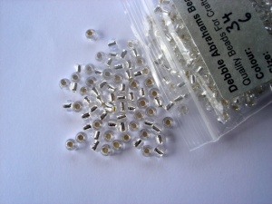 Debbie Abrahams Silver Lined Clear Beads Size 8/0