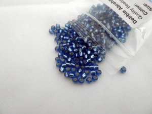 Debbie Abrahams Silver Lined Denim Beads Size 8/0