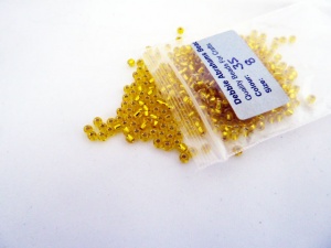 Debbie Abrahams Silver Lined Yellow Beads Size 8/0