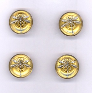 Dragonfly Buttons - Gold - Small Size