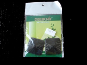 Ebony Square Buttons #1343