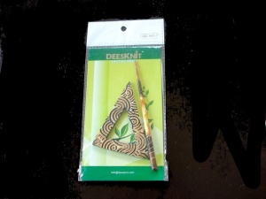Horn  Triangular 2 Piece Shawl Pin #1401
