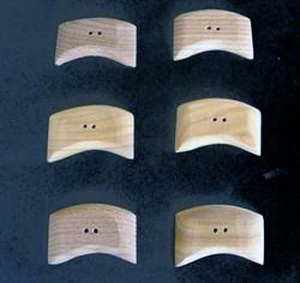 Kauni Dark Curved Edge Buttons