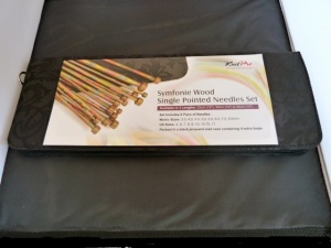 Knit Pro Symfonie Birch De Luxe Straight Needle Set Rigid Case
