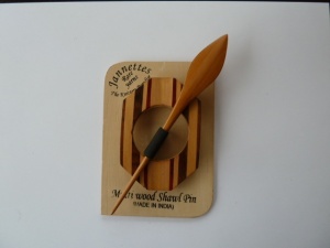 Multi Wood Oval Shawl Pin Set