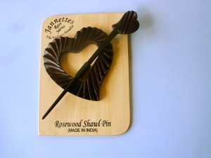 Rosewood Heart  Shawl Pin Set