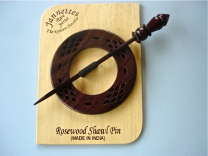 Rosewood Pierced Circular Diamond Shawl Pin Set