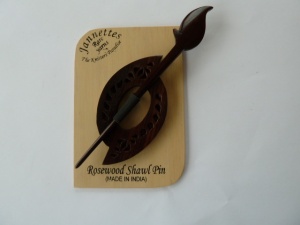 Rosewood Pierced Oval Shawl Pin Set
