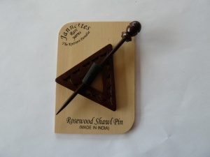 Rosewood Triangular Pierced Shawl Pin Set