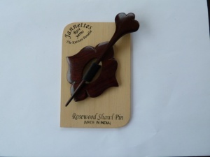 Rosewood Wavy Edge Shawl Pin Set