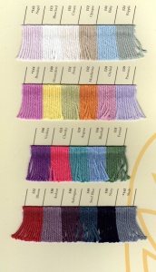 Rowan 4 Ply Cotton,Calmer and Damask Shade Card