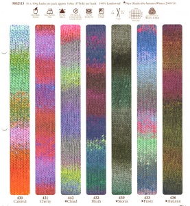 Rowan Colourscape Chunky Shade Card