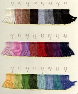 Rowan Extra Fine Merino DK and Cashsoft Aran Shade Card