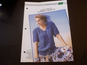 Rowan Loop Stitch Summer Cardigan in Handknit Cotton