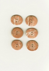 Terracotta Oval Marble  Buttons