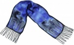 Laurel Burch Indigo Horses Silk Scarf