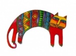 Laurel Burch Arched Cat Iron on Appliqu�