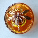 Dragonfly Buttons - Amber - Small Size