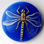 Dragonfly Buttons - Royal Blue - Large Size