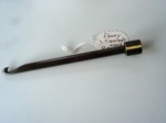 Ebony Crochet Hook Inlaid Top 8.5mm