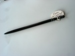 Ebony Crochet Hook Triple Turned Top 8mm