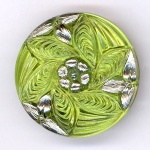 Green and Silver Leaves Buttons