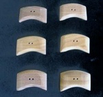 Kauni Dark Curved Edge Buttons