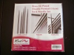 Knit Pro Double Pointed Brass Ni-Plated Sock Needle Set