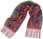 Laurel Burch Cats Portraits Silk Scarf
