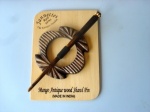 Mango Wood Uneven Circular  Shawl Pin Set