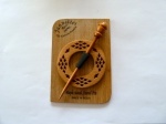 Maple Wood Circular Diamond Pierced Shawl Pin Set