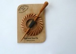 Maple Wood Circular Ridged Shawl Pin Set