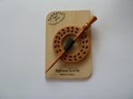 Maple Wood Circular Teardrop Pierced Shawl Pin Set