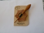 Maple Wood Six Sided Ridged Shawl Pin Set