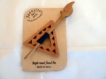 Maple Wood Triangular  Pierced Shawl Pin Set