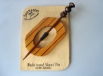 Multi Wood Reversible Oval  Shawl Pin Set