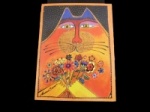 Laurel Burch Orange Cat Birthday Card
