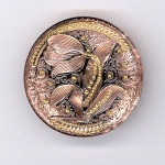 Pink and Gold Tulip Buttons