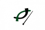 Pollika Arches Shawl Pin - Green