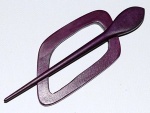 Pollika Botanical Eggplant Shawl Pin