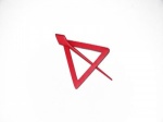 Pollika Triangle Shawl Pin - Red