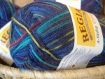 Regia 4 Ply Wool Funny Color Sock Knitting Yarn - Royal Blue #1956