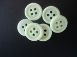 Rowan Opaque Green Plastic Buttons With Rims