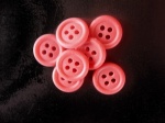 Rowan Opaque Red Plastic Buttons With Rims