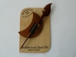 Shesham Wood Half Moon Shawl Pin Set