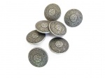 Antique Silver Swirl Engraved Buttons