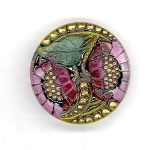 Wine, Pink and Gold Tulip Buttons